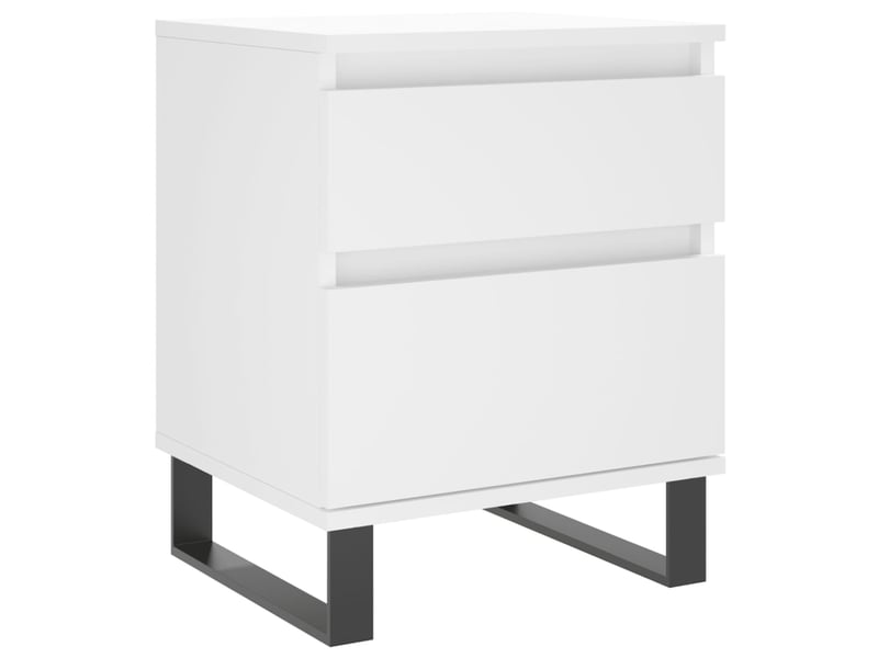 Table de chevet - cabinet de chevet - table de nuit blanc 40x35x50 cm bois d’ingénierie  - Conforama A