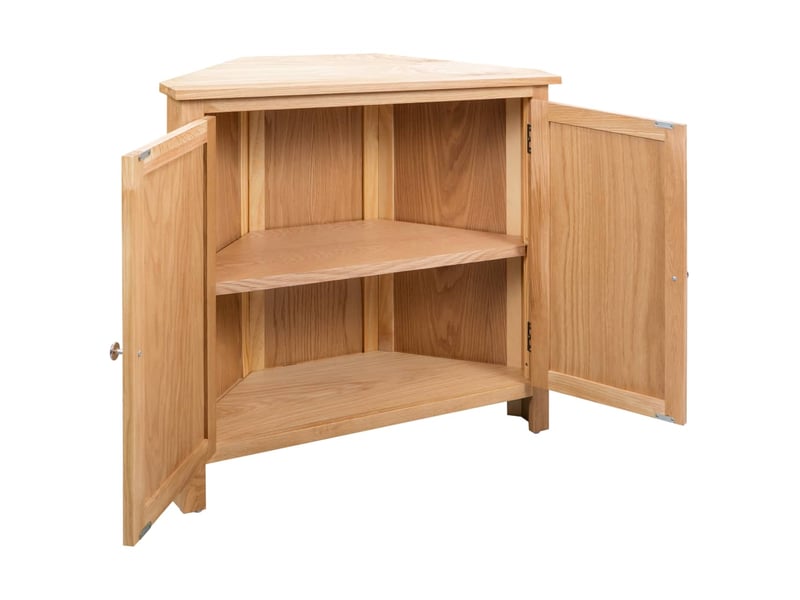  Armoire de rangement, armoire d'angle 80x33,5x78 cm bois de chêne massif  - Conforama D