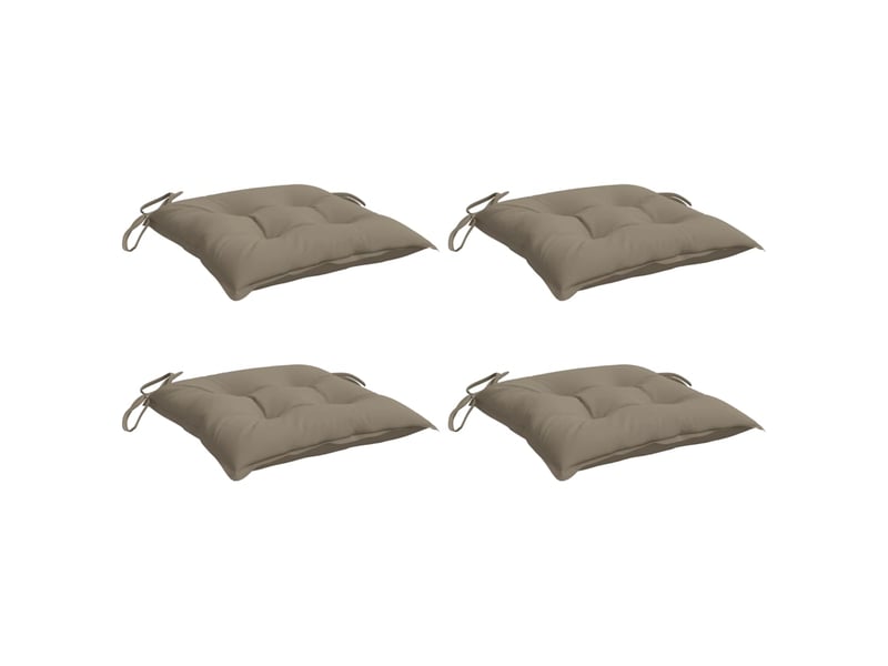  Lot de 4 coussins de palette, coussins de canapé taupe 50x50x7 cm tissu oxford cf59736  - Conforama C