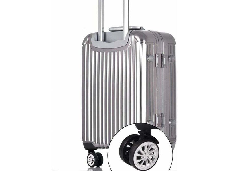  Roulette pivotante en caoutchouc, bagage valise roues pivotantes remplacement 55mm roulettes pour chariot valise noir, pack de 2  - Conforama B