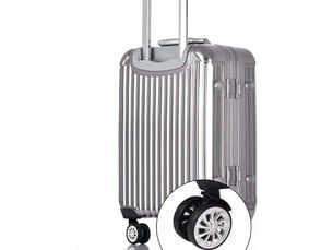 Roulette pivotante en caoutchouc, bagage valise roues pivotantes remplacement 55mm roulettes pour chariot valise noir, pack de 2