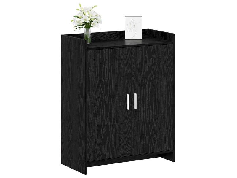  Meuble à chaussure, cabinet à chaussures avec stockage chêne noir 73,5x36x92 cm shl5623  - Conforama C