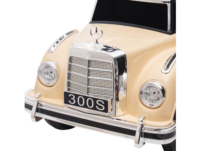  Porteur enfant mercedes-benz 300s 77,5x41,5x45 cm avec rangement caché — beige  - Conforama D