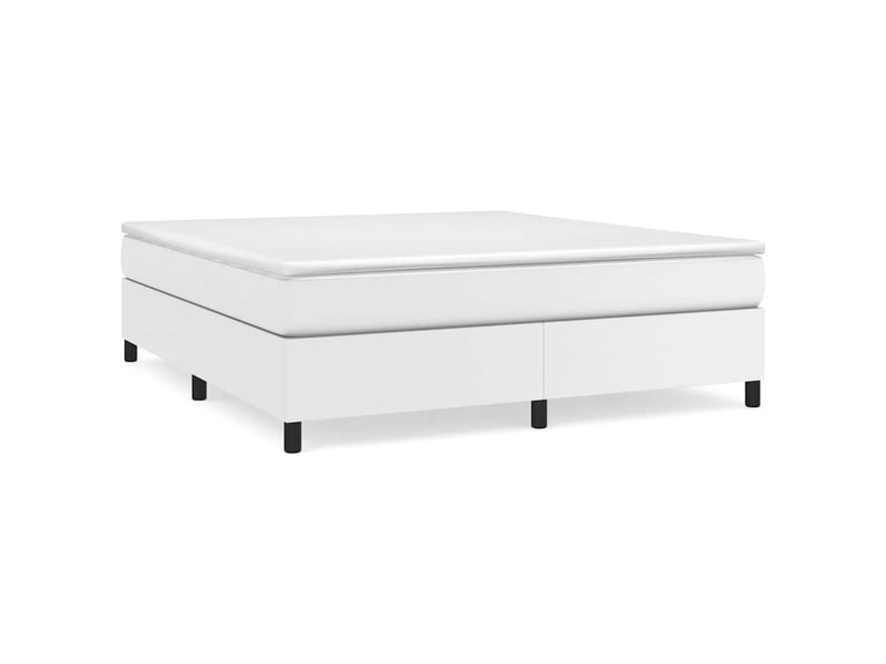  Lit double- lit adulte -  cadre de lit à lattes blanc 180x200 cm similicuir  - Conforama A