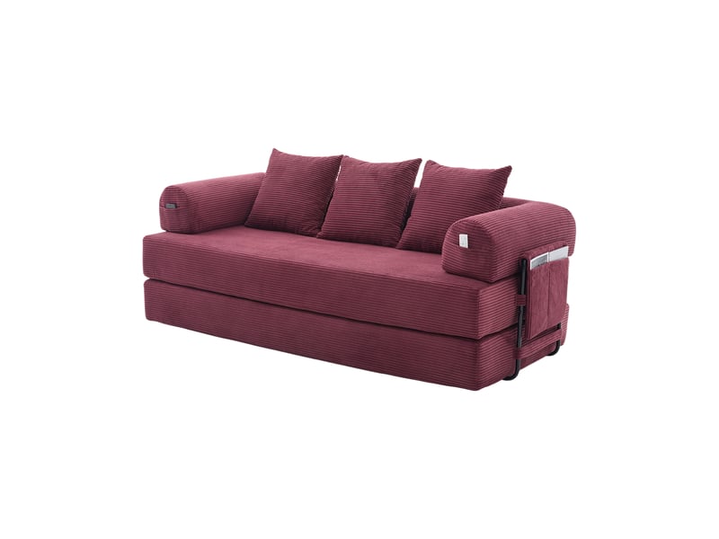  Canapé convertible, canapé-lit; poches latérales, en tissu, pour salon  - Conforama B