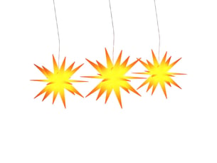 Lumières de noël avec led 3 pcs pliable jaune
