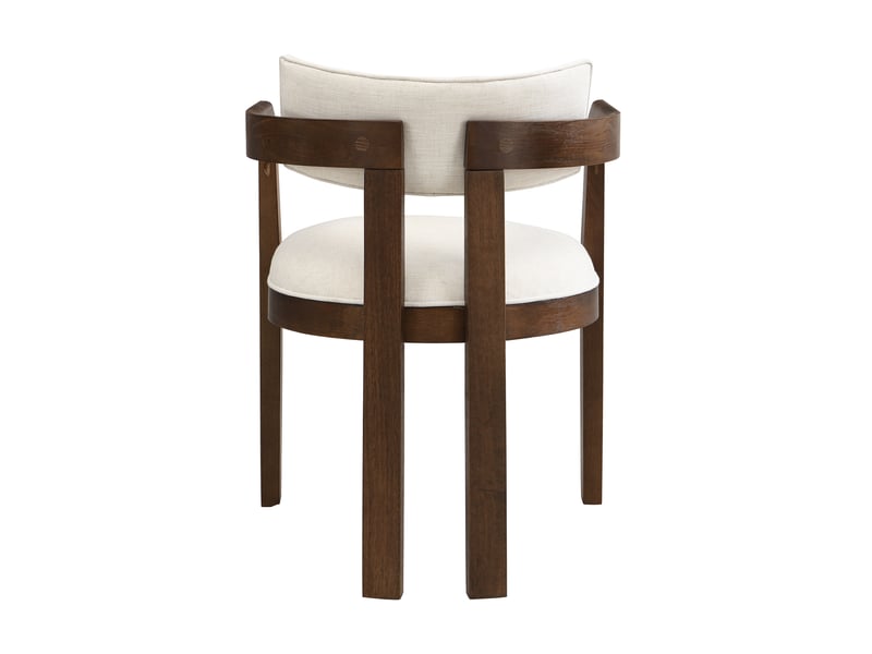  Lot de 2 chaises de salle à manger en bois massif, tissu lin respirant, confortables, finition noyer, style moderne Jamama eleni - Conforama W