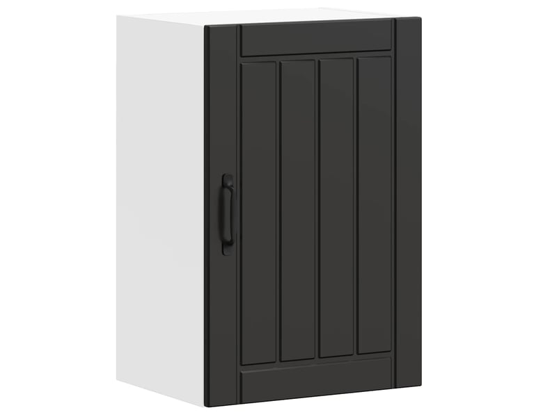  Meuble de rangement, armoire murale de cuisine lucca noir bois d'ingénierie shl7056  - Conforama A