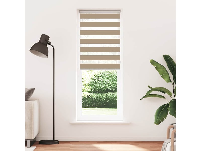  Store zèbre, store de fenêtre marron sable largeur du tissu 85,9 cm polyester cf48839  - Conforama A