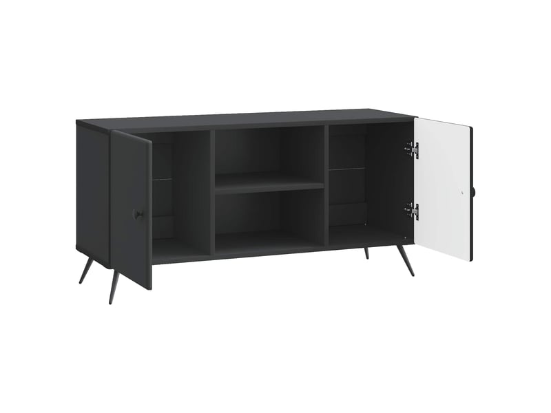  Meuble tv - banc tv - meuble de rangement 102 x 34,5 x 50 cm noir bois d'ingénierie  - Conforama E