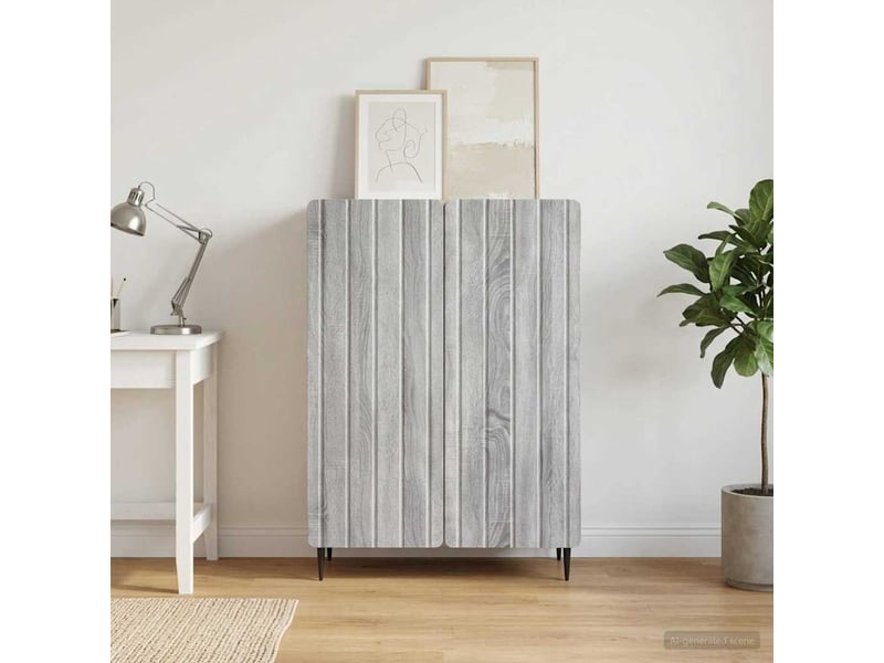  Buffet - bahut - meuble de rangement sonoma gris 66 x 34,5 x 92 cm bois d'ingénierie  - Conforama D