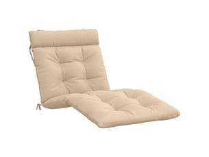 Coussin de transat, coussin pour bain de soleil vianen 100 % polyester crème 200 x 90 x 8 cm cf56303