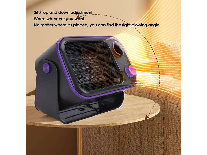  Chauffage soufflant portable en céramique ptc avec fonction de chauffage rapide, protection contre la surchauffe et le basculement (gris - sjy-hrc0005068ly SJY-HRC0005068LY - Conforama C