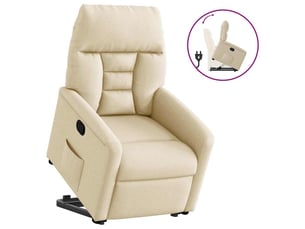 Fauteuil convertible VIDAXL Tissu beige