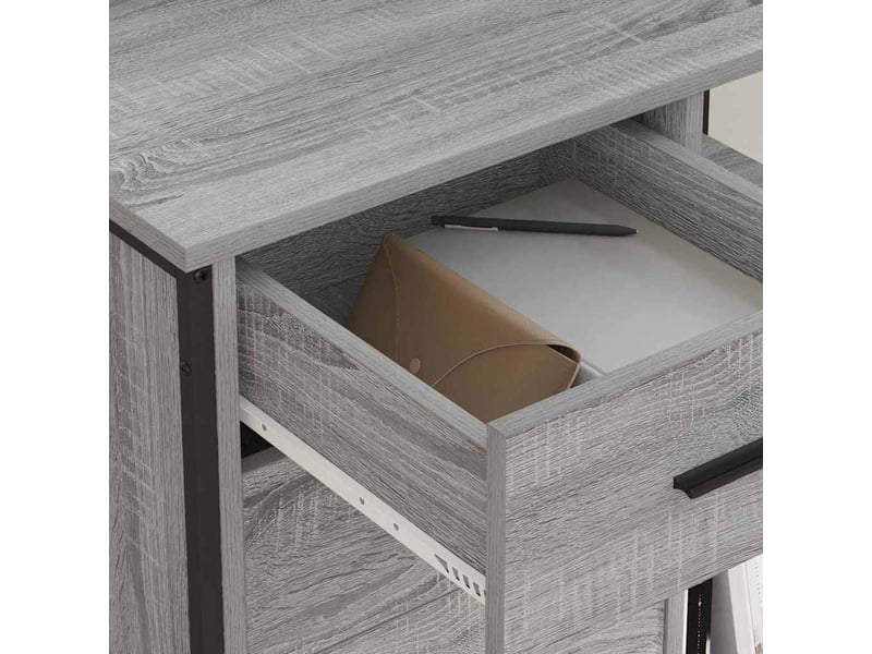 Commode chambre, cabinet avec station de charge 76 x 41 x 72 cm sonoma gris - Conforama D