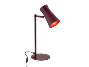 Argon lord lampe de bureau lord, couleur bordeaux, culot e14, avec interrupteur.