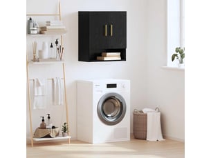 Meuble mural, rangement salon 60 x 31 x 70 cm bois d'ingénierie chêne noir shl9891