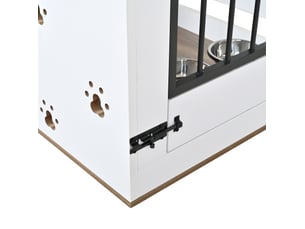 Meuble niche d'intérieur avec station repas, blanc et chêne clair homvra
