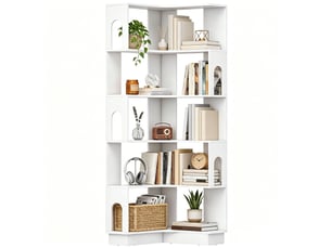 Bibliotheque coloris blanc 6 étagère(s) <strong>PANGIVO</strong> <strong></strong> - 60 cm x 165.5 cm