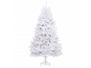 Sapin de noël - arbre de noël artificiel à charnières avec support blanc 180 cm