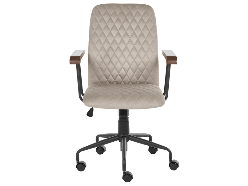  Chaise de bureau velate velours taupe  - Conforama D