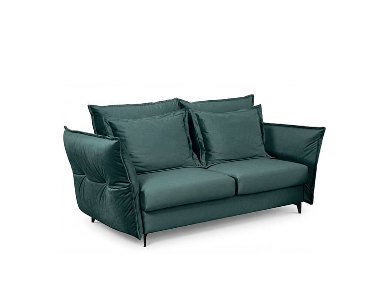  Canapé convertible verduro en velours bleu pétrole - 3 places 3CA55.PI.3D.C.24 - Conforama D