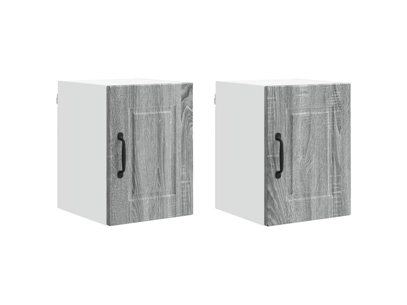 Meuble mural de cuisine | armoire de cuisine 2 pcs gris sonoma bois d'ingénierie shl4876 - Conforama A