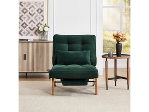 Fauteuil relax manuel   Velours côtelé vert