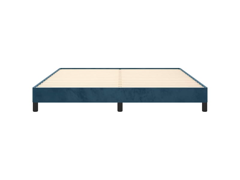  Lit double- lit adulte -  cadre de lit sans matelas bleu foncé 160x200 cm velours  - Conforama D