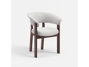 Lot de 1 chaise de salle à manger en chêne rouge massif, tissu texturé, livrée montée,beige