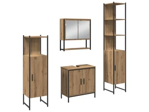Ensemble de mobilier de salle de bain 4 pc marron cf64526