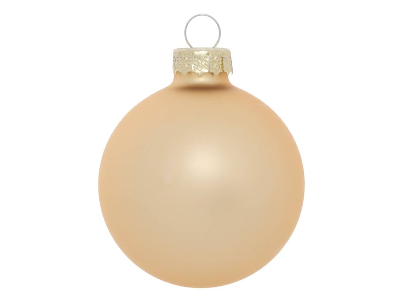  Kit de 10 boules de noël en verre rouge, or et vert d. 60 mm  - Conforama C