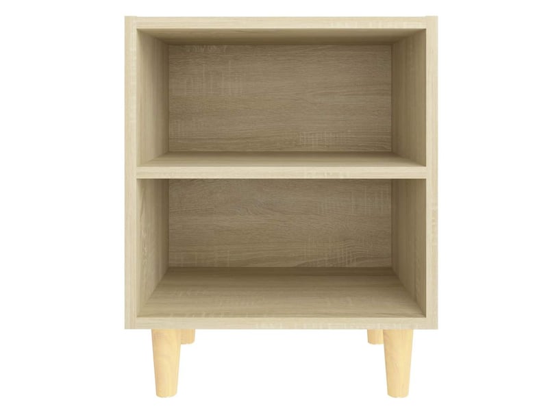  Lot de 2 tables de chevet - cabinet de chevet - table de nuit pieds en bois chêne sonoma 40x30x50 cm  - Conforama C