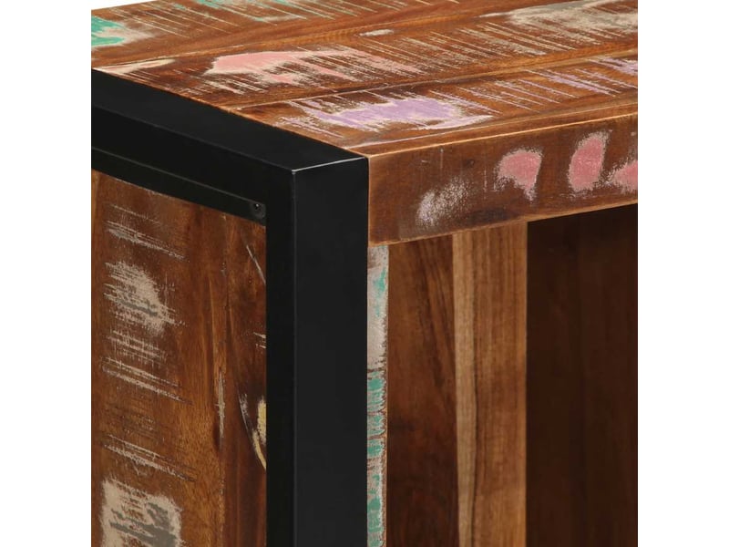 Table de chevet - cabinet de chevet - table de nuit 40x30x80 cm bois massif de récupération - Conforama D
