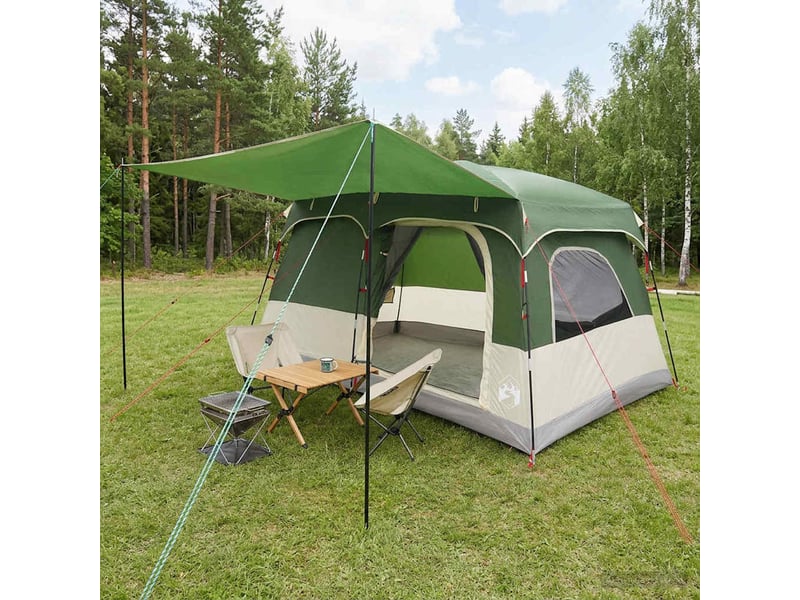  Tente de camping, tente familiale 6 personne vert polyester  - Conforama B