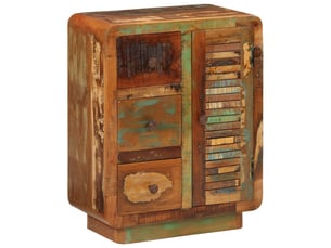 Buffet - bahut - meuble de rangement avec 3 tiroirs 55x30x70 cm bois de récupération massif