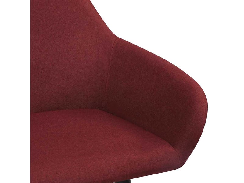  Vidaxl chaises à manger lot de 2 rouge bordeaux tissu  - Conforama E