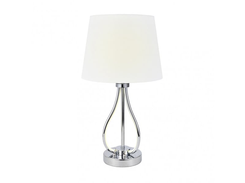  Lampe à poser fabrilamp dubrovnik e27 coloris chromé 46 x 26 x 26 cm 153472020 - Conforama C
