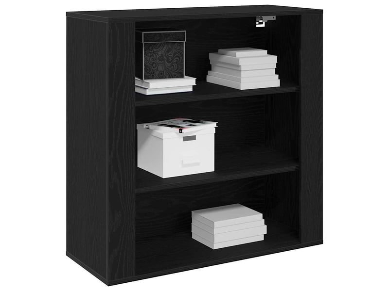 Meuble mural, armoire de rangement chêne noir 80x33x80 cm bois d'ingénierie shl81223 - Conforama C