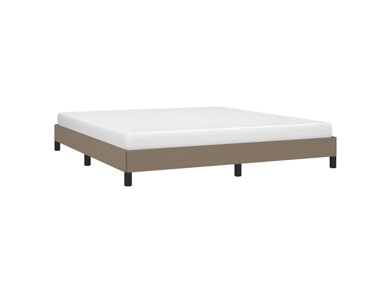  Lit double- lit adulte -  cadre de lit sans matelas taupe 180x200 cm tissu  - Conforama B