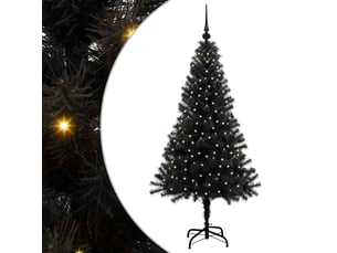 Sapin de noël, arbre de noël noir 150 cm pvc shl1130