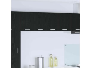 Meuble de rangement, armoire suspendue 2 pcs chêne noir et blanc bois d'ingénierie shl8895