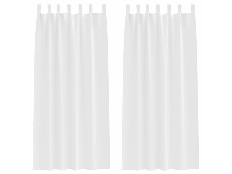  Lot de 2 rideaux occultants, rideaux black-out avec anneaux blanc pur 260 x 140 cm cf44584  - Conforama A