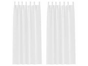 Lot de 2 rideaux occultants, rideaux black-out avec anneaux blanc pur 260 x 140 cm cf44584
