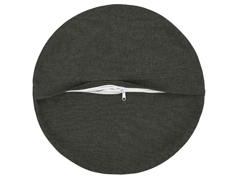  Lot de 2 coussins avec oreiller, coussins décoratifs heerlen gris foncé tissu cf50223  - Conforama C