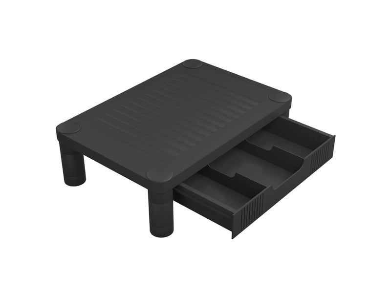  Support de moniteur 43 x 30,5 x 13 cm noir 02_0029205  - Conforama D