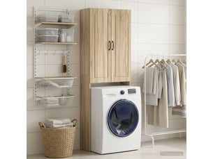 Armoire de toilette, meuble de toilette utrecht chêne sonoma 66x25.5x190 cm
