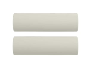 Lot de 2 coussins décoratifs crème ø15x50 cm velours cf60863