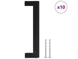 Boutons d'armoire, 10 unités, noirs, en acier inoxydable cfe1340174.