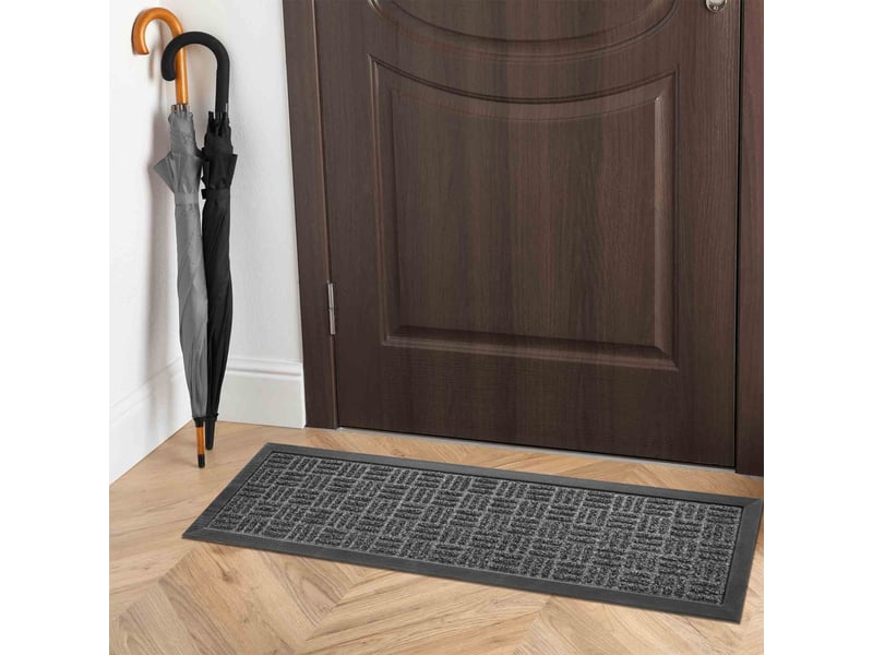  Tapis d'entrée grattoir jason 25x75cm noir  - Conforama D